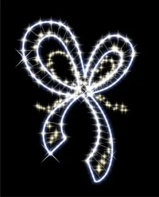 CD100-033-1 Zimowa dekoracja na slup 2D Element na latarnie w ksztalcie Kokardky swiateczna podswietlona bialym swiatlem latarniowiec iluminacja Led 100cm xmass decoration Christmas Decor.webp