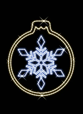 CD100-043-1 Dekoracja Latarniowa 2D Przedstawiajaca ornament z motywem Bombki z gwiazda emitujaca biale swiatlo latarniowiec iluminacja Led 100 cm xmass decoration Christmas Decor.webp