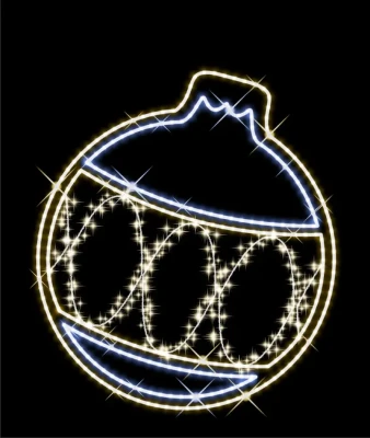 CD100-045 Zimowa dekoracja latarniowa 2D Element na latarnie w ksztalcie Bombki z wypelnieniem latarniowiec iluminacja Led 130 cm xmass decoration Christmas Decor.webp