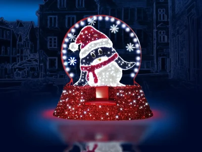 CD130-146Duzadekoracja podswietlona3DPingwinpozytywkazsiedziskiemFotopointiluminacjaLed290cmxmassdecorationChristmasDecor.webp